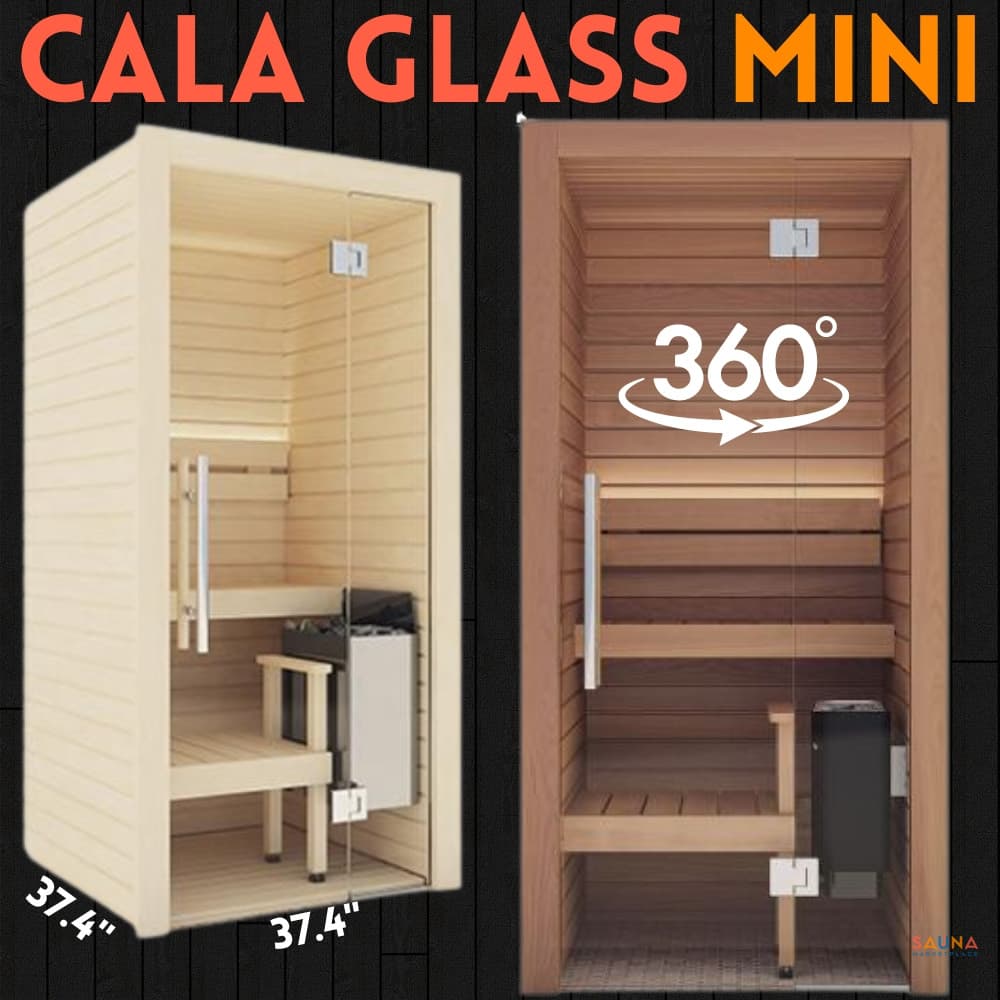 Auroom Cala Glass Mini one-person indoor sauna