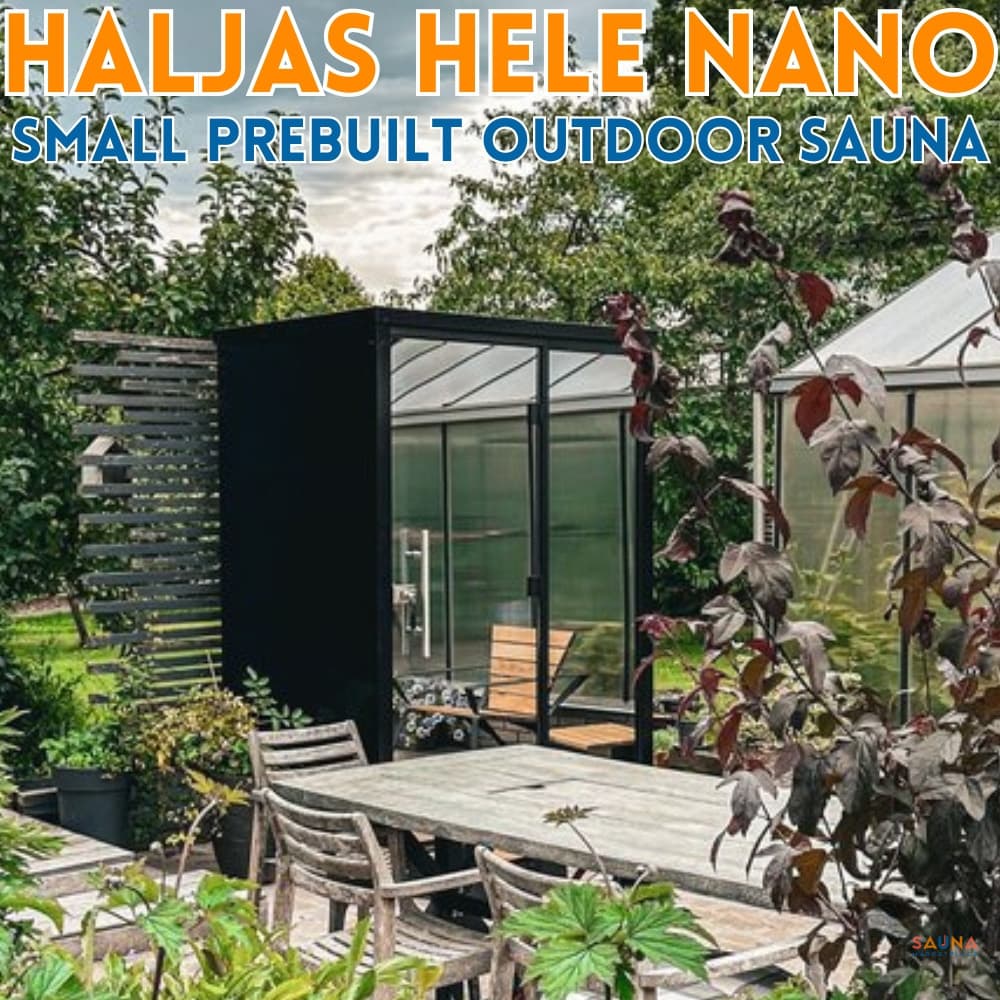 Haljas Hele Nano compact two-person mirrored glass sauna